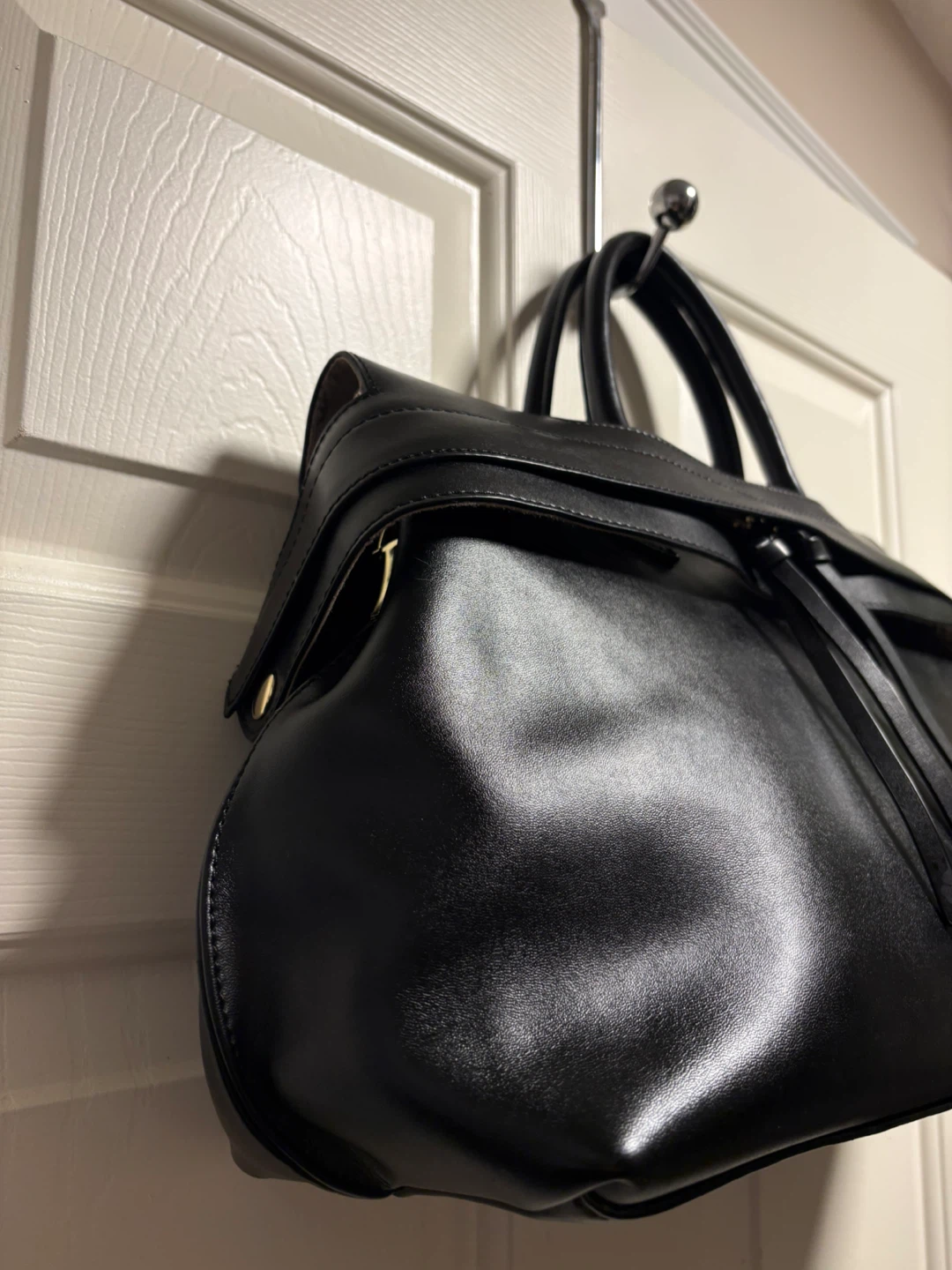 Ségolène Sac Cuir Black Leather Handbag - photo 3