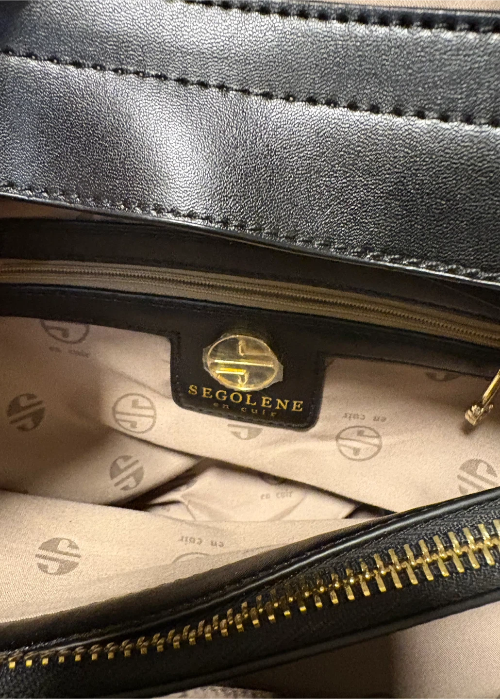 Ségolène Sac Cuir Black Leather Handbag - photo 4