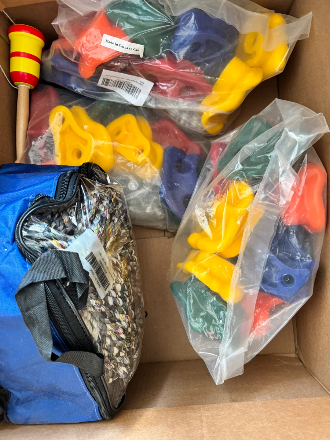 Climbing Holds and Rope Set for Kids