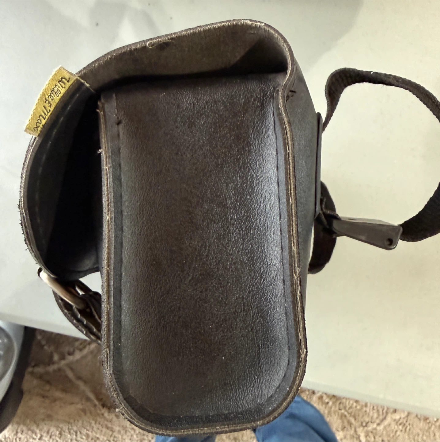 Black Leather Motorcycle Tool Roll Bag - photo 4