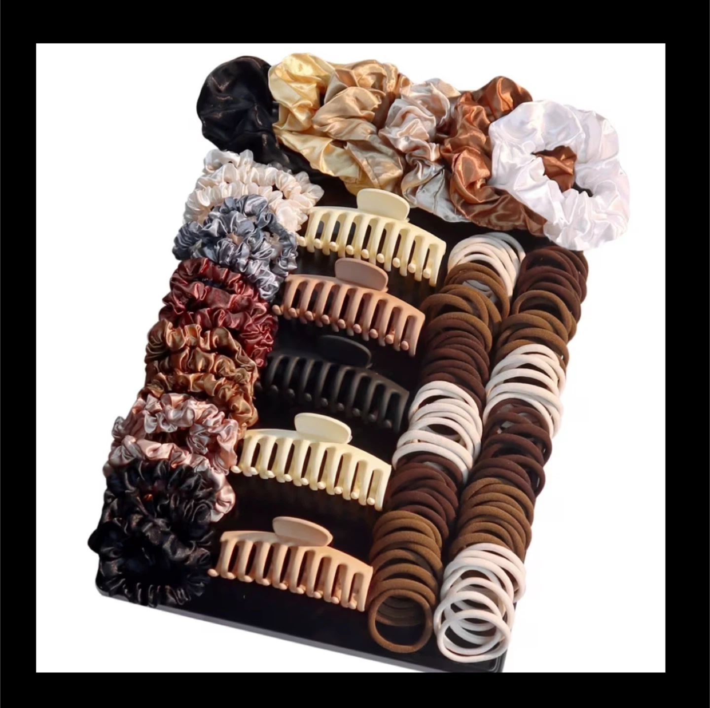 Hair Accessory Set 79pcs with Scrunchies and Claw Clips