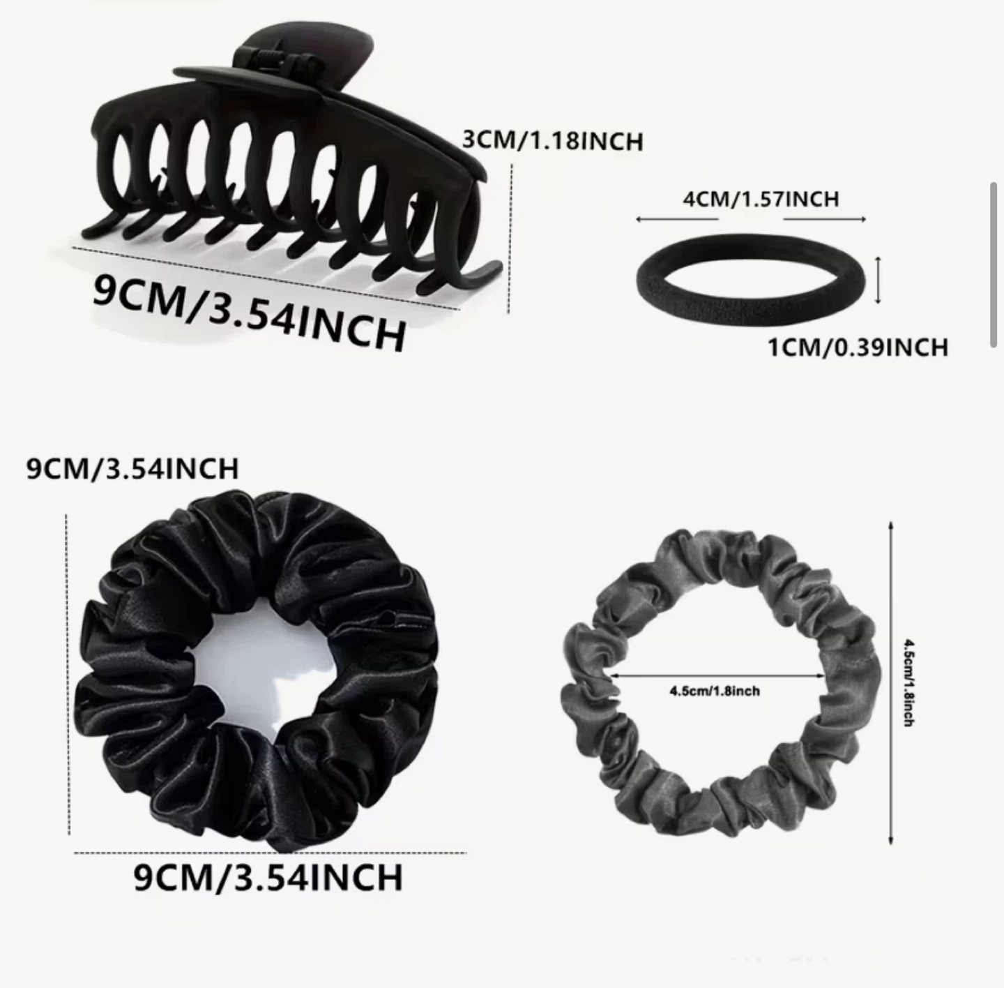 Hair Accessory Set 79pcs with Scrunchies and Claw Clips - photo 2