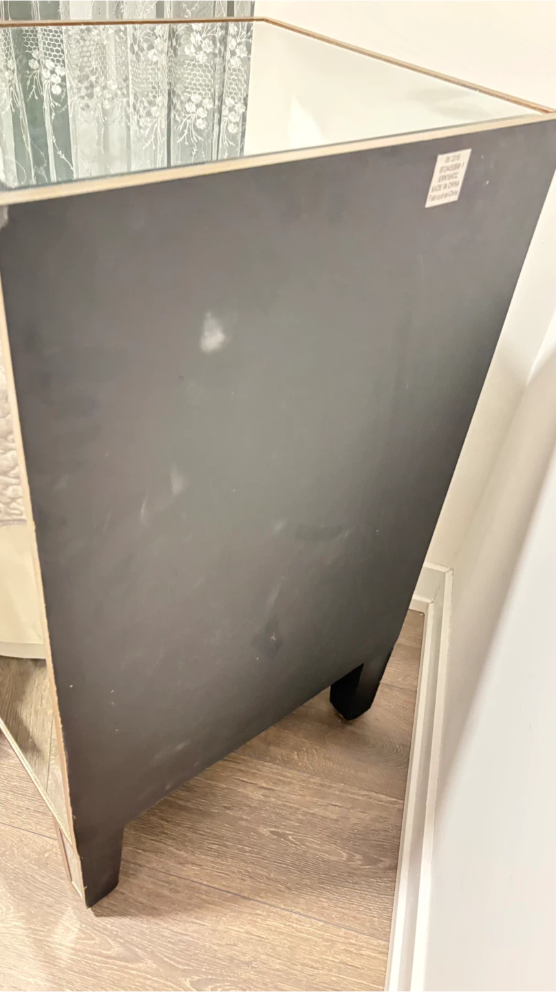 Mirrored Side Table with Drawer - photo 5
