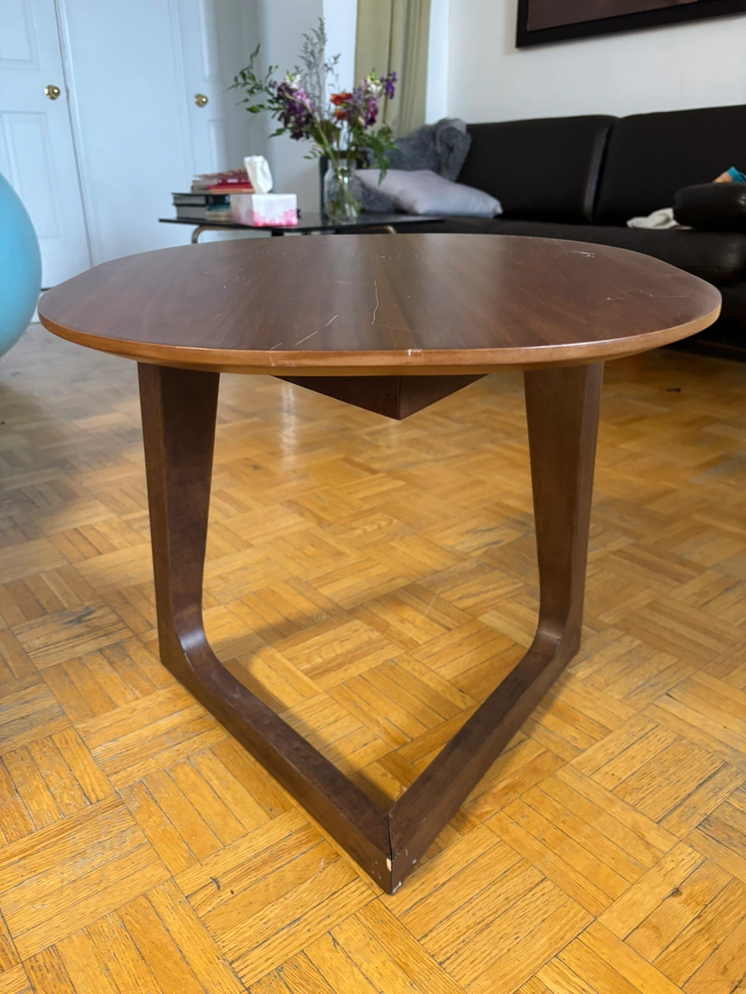 Walnut side table