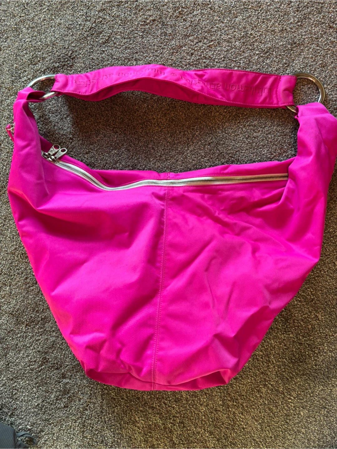 Pink Lululemon Sling Bag with Graphic Lining