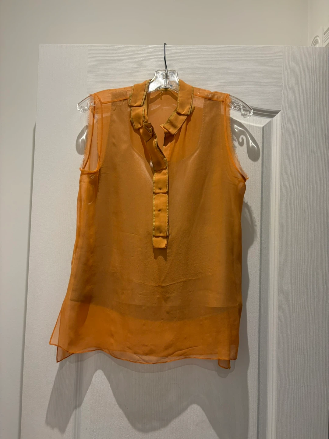Elie Tahari Satin Tank Top and Sheer Blouse
