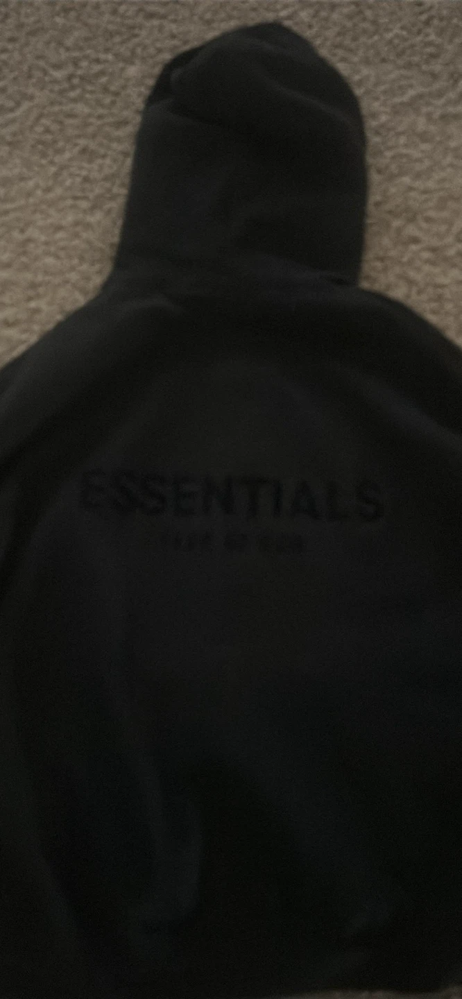 Black Essentials Hoodie Size S