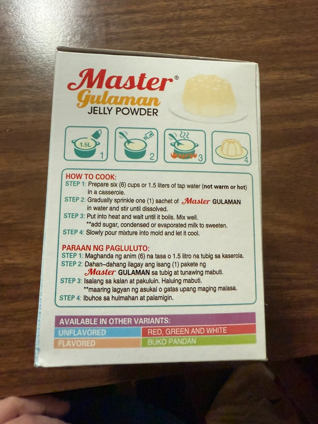 Master Gulaman Jelly Powder - White Unflavored (10 Packs) - photo 5