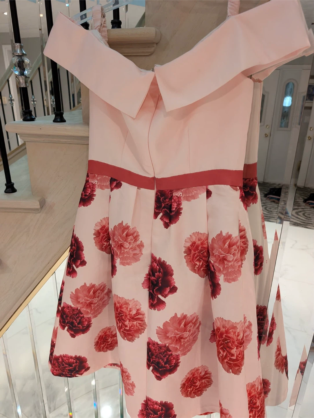 New Chi Chi London Pink Floral Off-the-Shoulder Dress UK 12 - photo 3