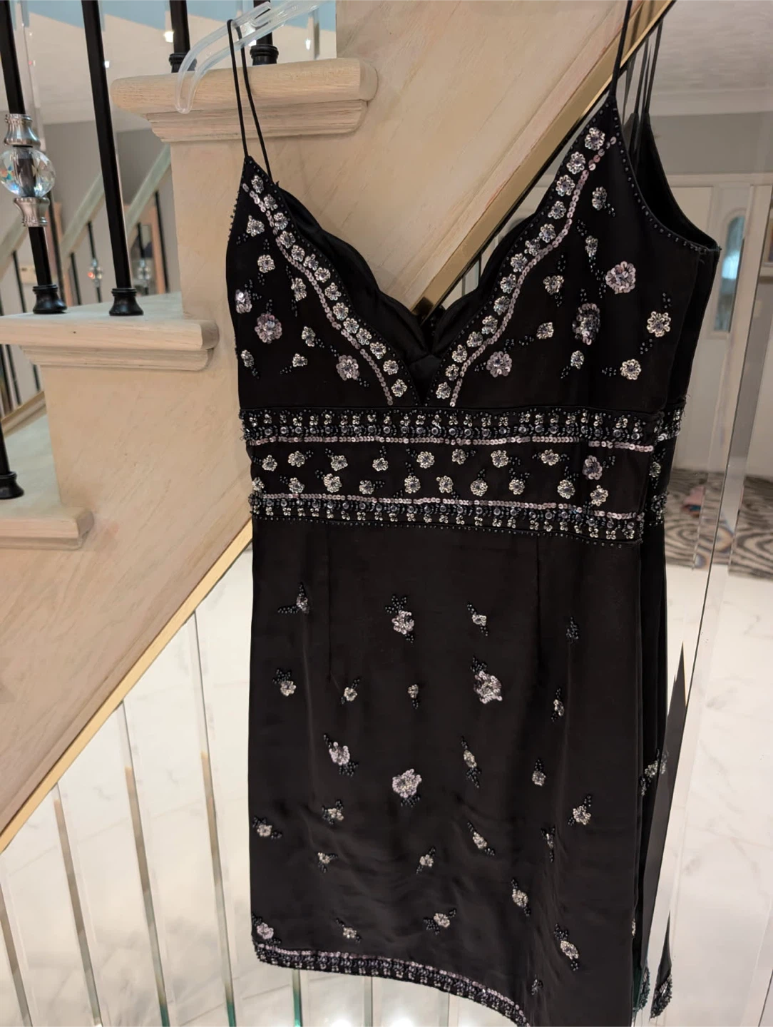 Barami Black Beaded Mini Dress - photo 3