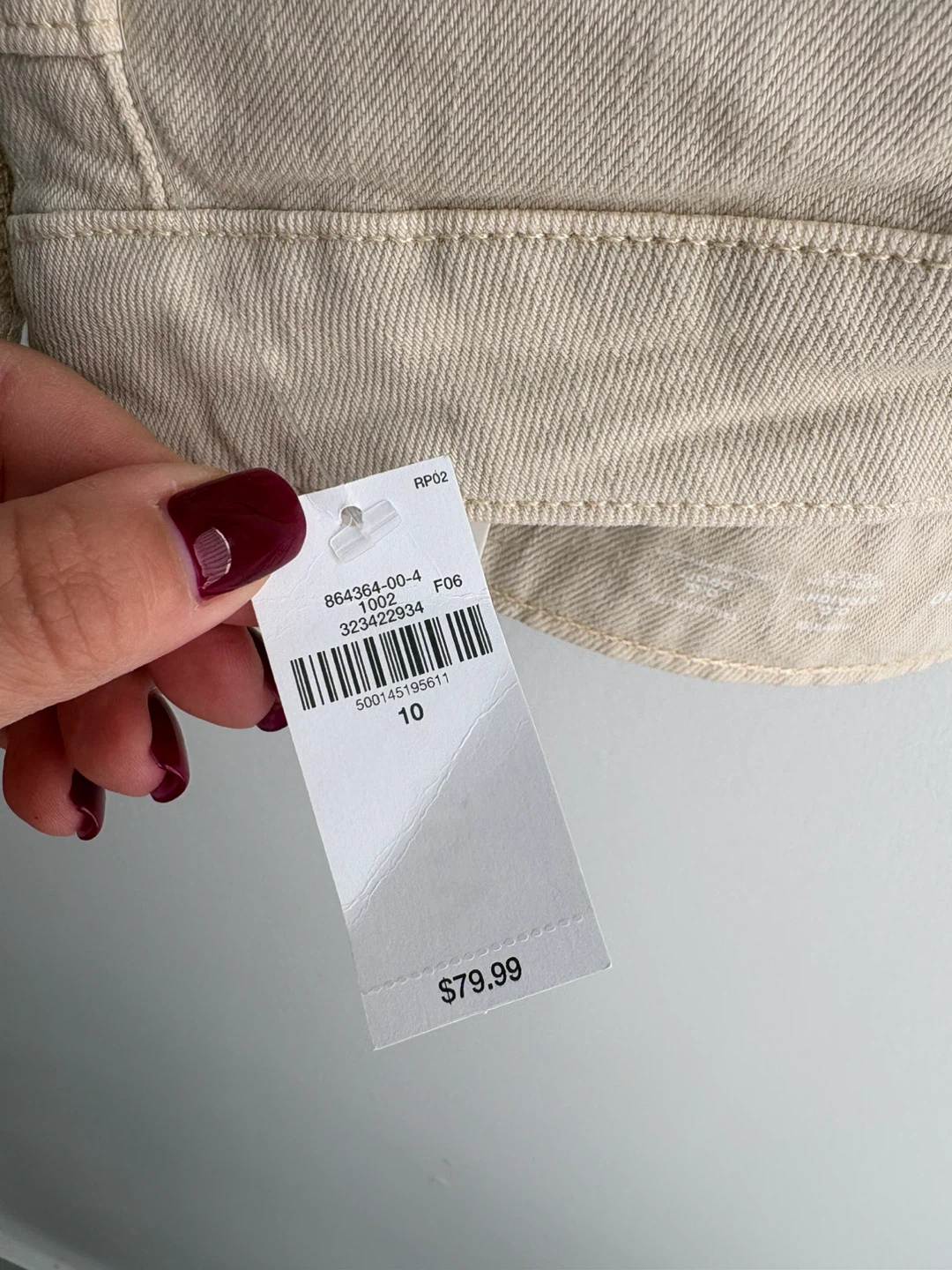 Brand new Old Navy Beige High-Rise Straight Jeans size 10 - photo 3