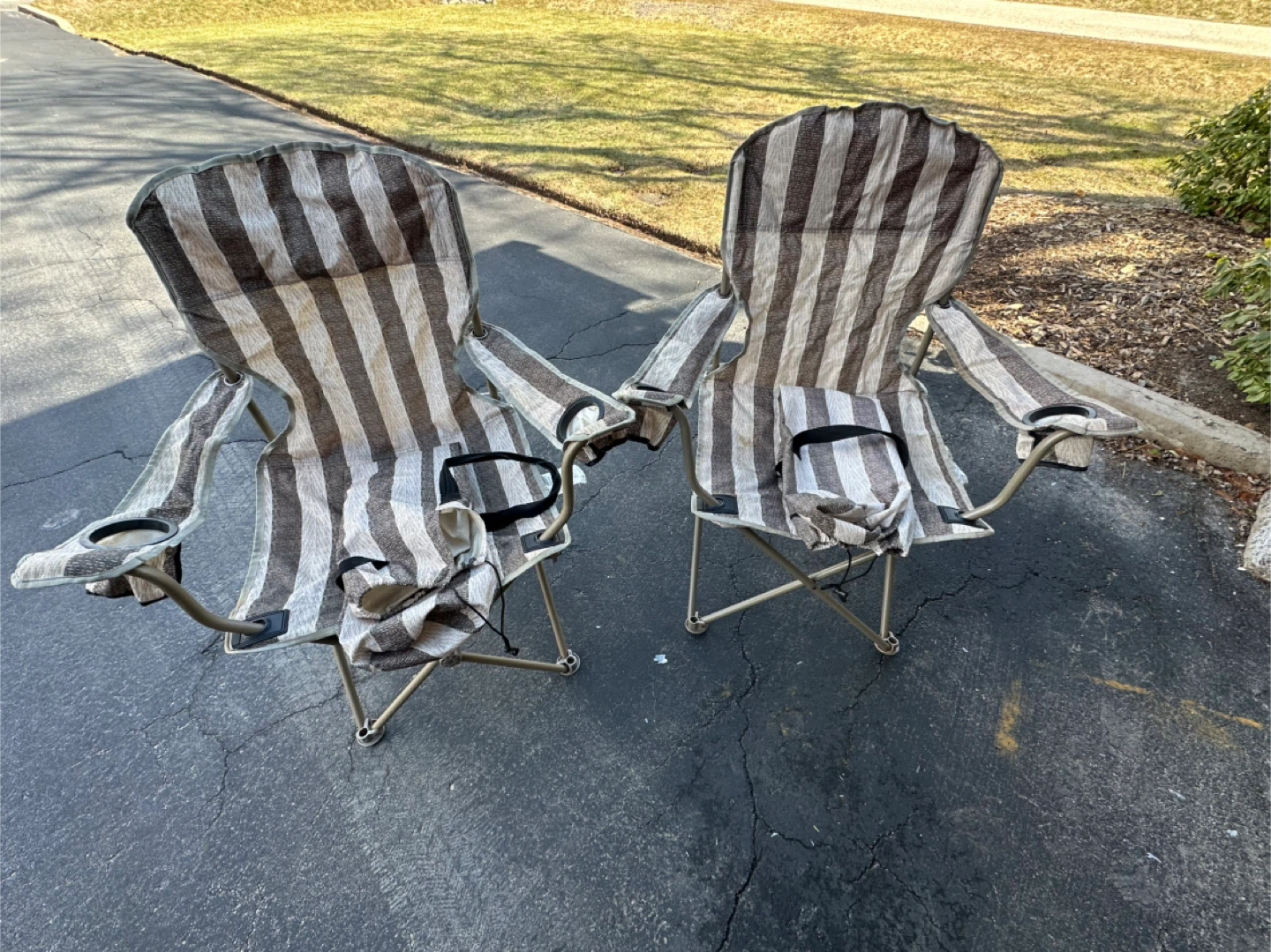 Folding camping Arm Chairs (Set of 2)