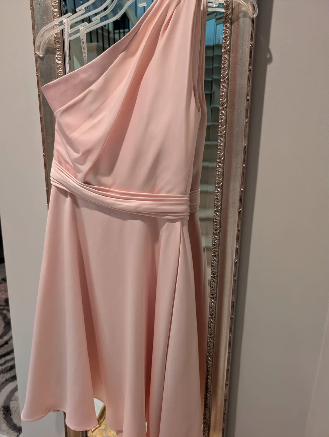 Badgley Mischka One-Shoulder Dress - Pink - photo 2