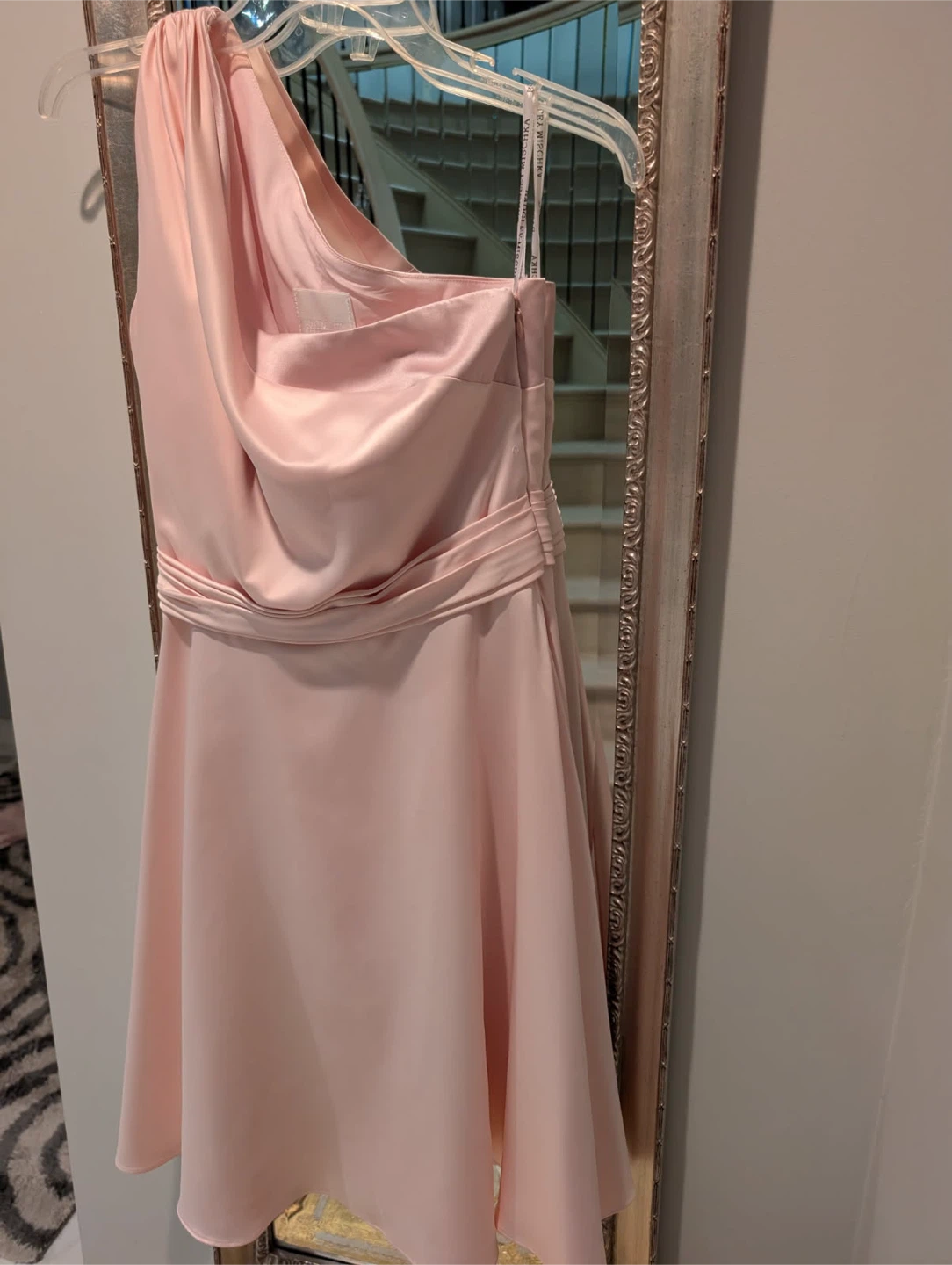 Badgley Mischka One-Shoulder Dress - Pink