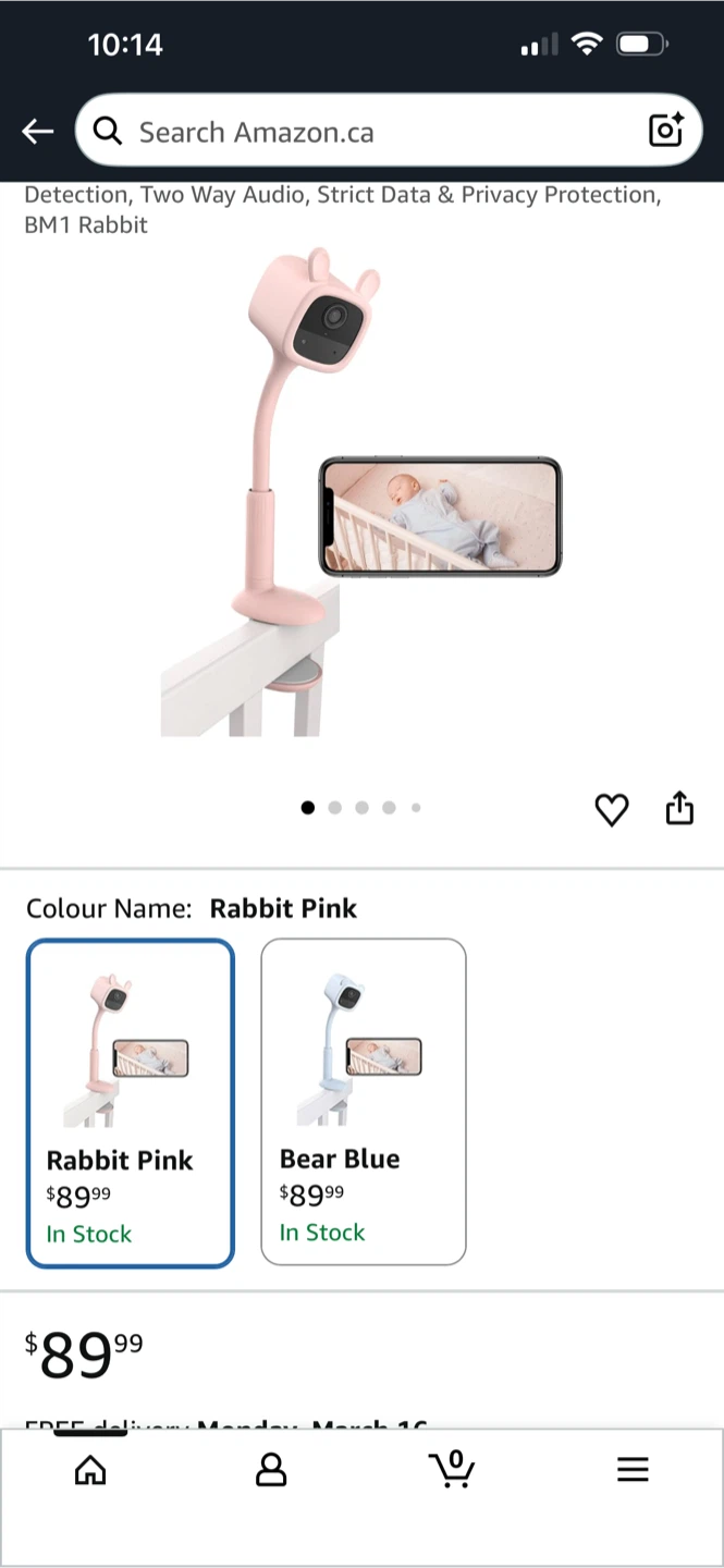 EZVIZ BM1 Baby Monitor - Rabbit Pink - photo 2