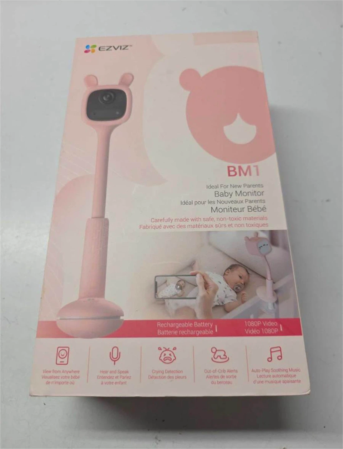EZVIZ BM1 Baby Monitor - Rabbit Pink - photo 3
