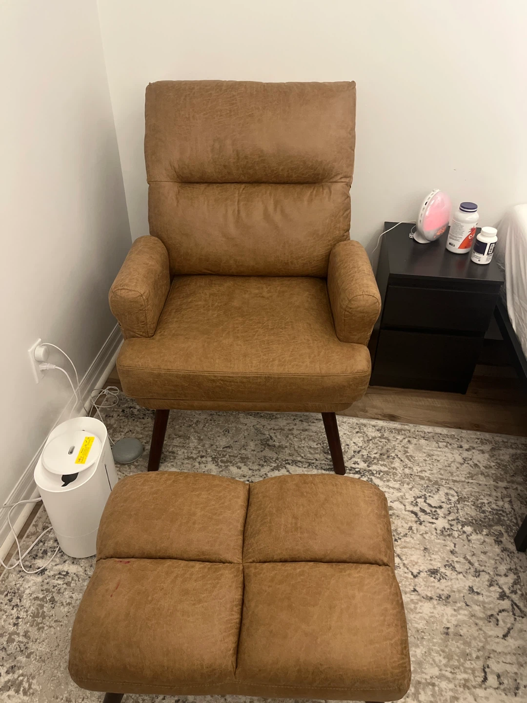 Reclining Accent chair with foot rest/ seat
