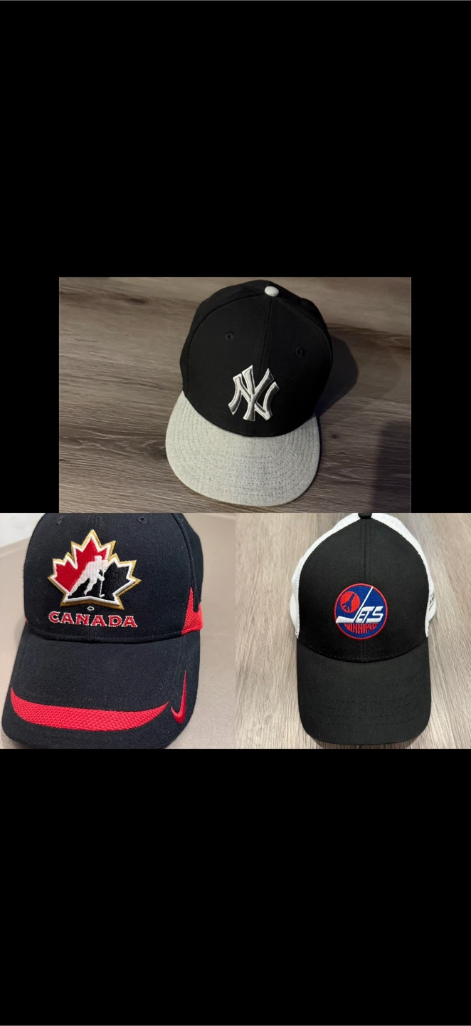 (BRAND NEW) New York Yankee’s, Team Canada and Winnipeg Jets Hat