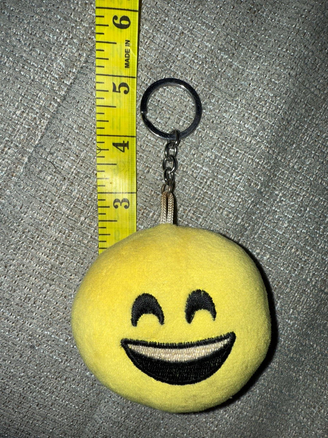 Yellow Emoji Plush Keychain