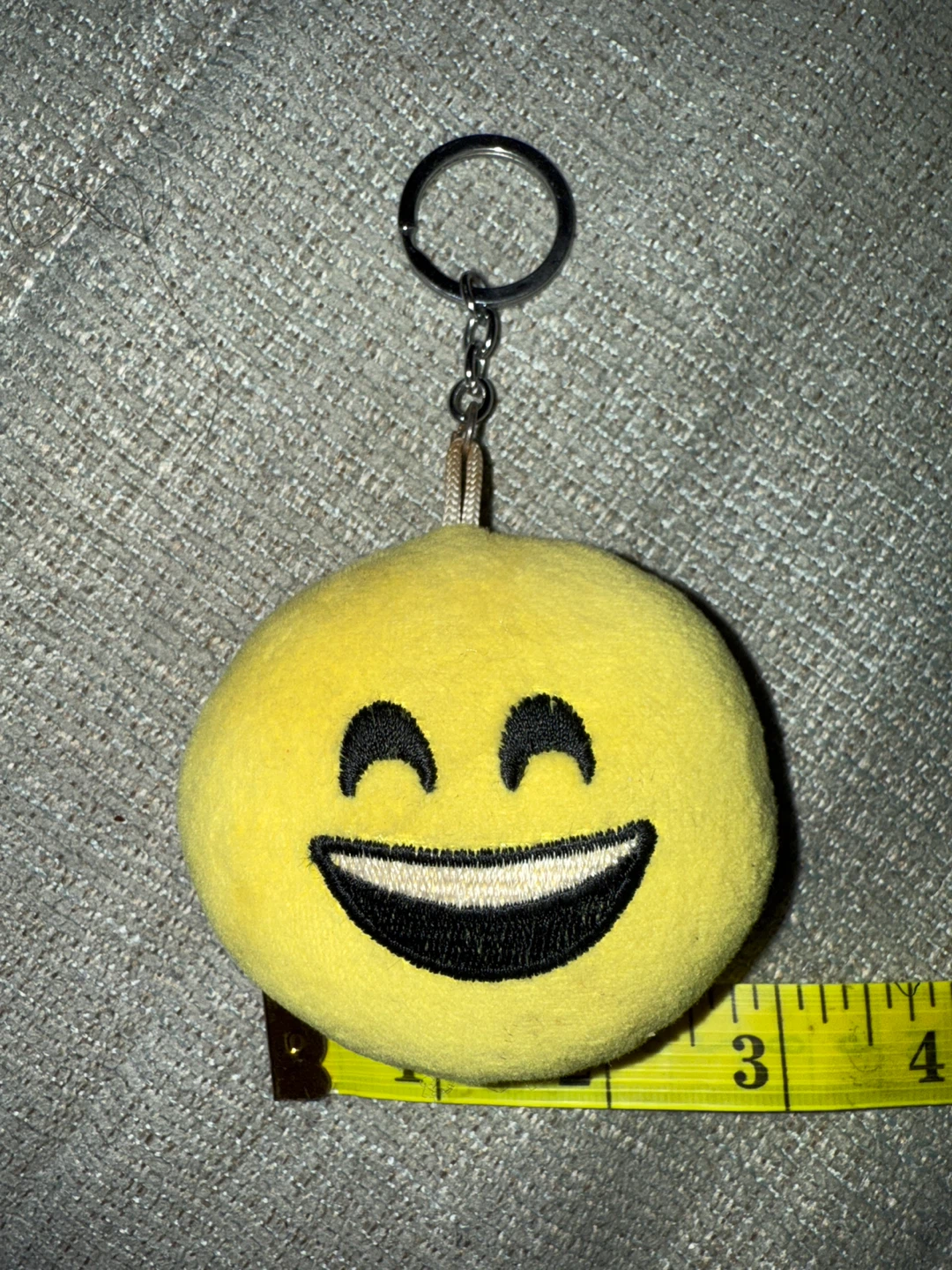 Yellow Emoji Plush Keychain - photo 3