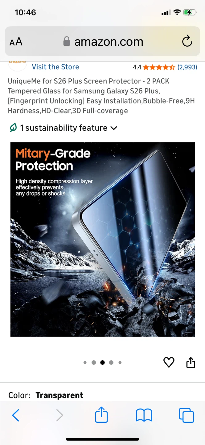 UniqueMe S26 Plus Screen Protector - 2 Pack Tempered Glass - photo 5