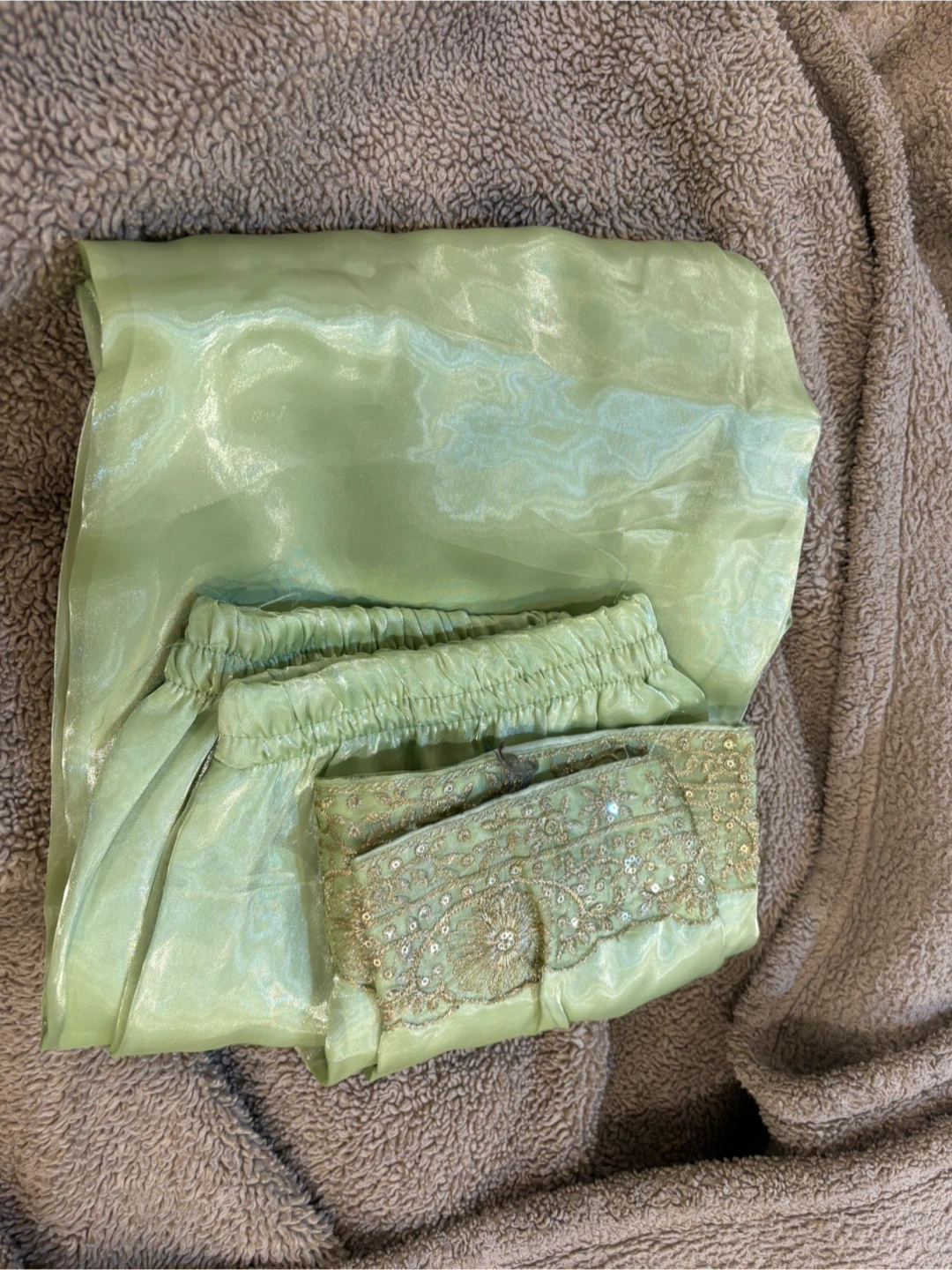 Women's Lavender & Mint Green Embroidered 3-Piece Outfit - photo 4