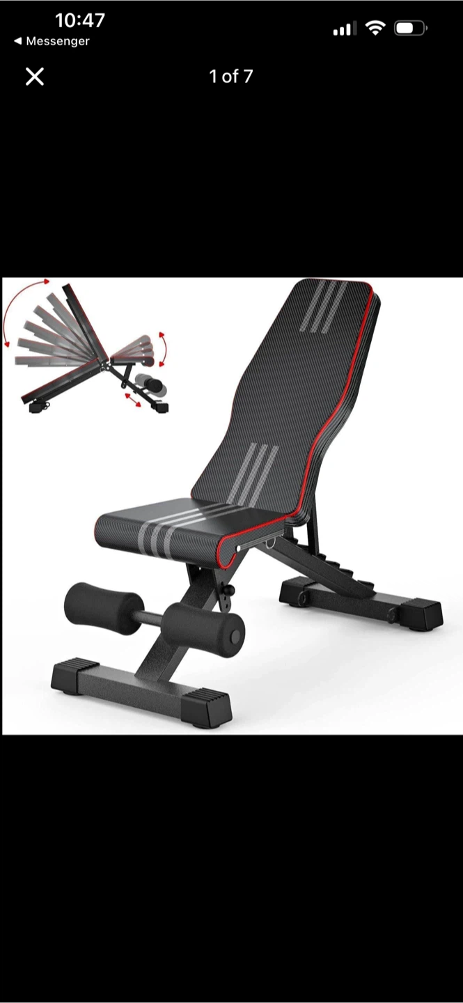 Adjustable Weight Bench with Foldable Design