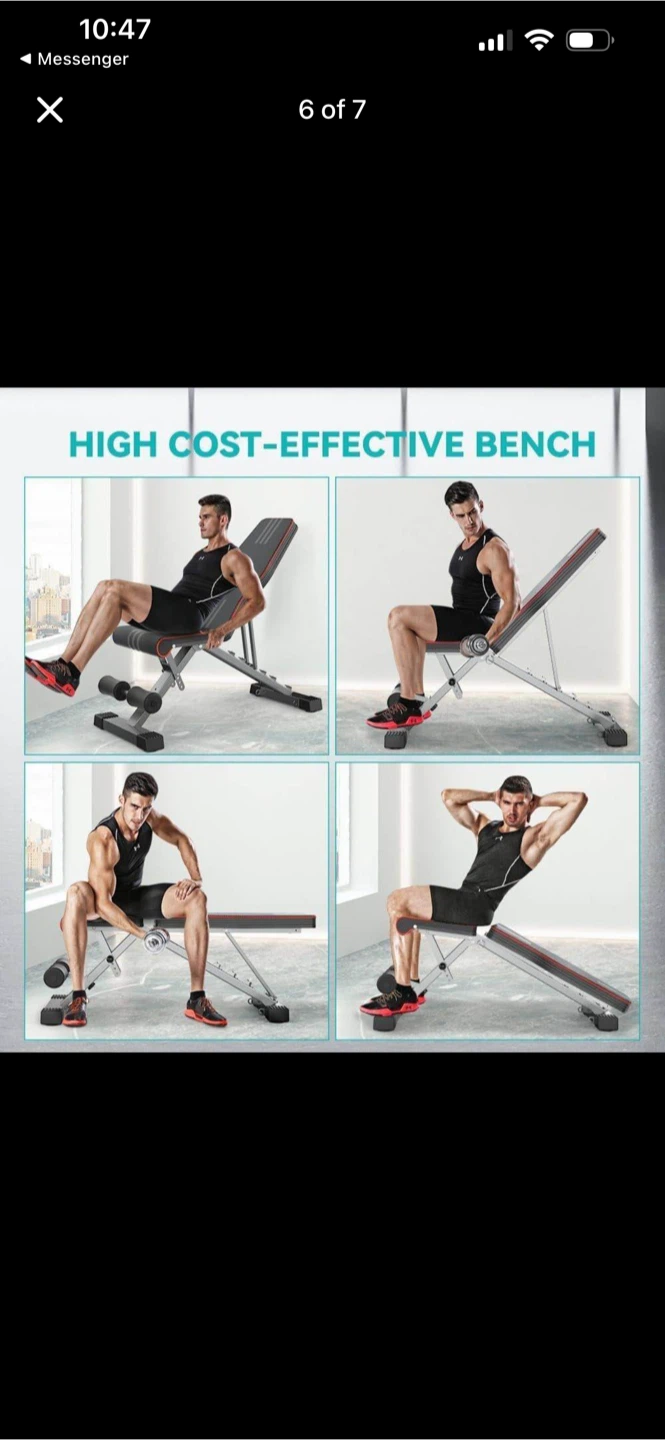 Adjustable Weight Bench with Foldable Design - photo 2