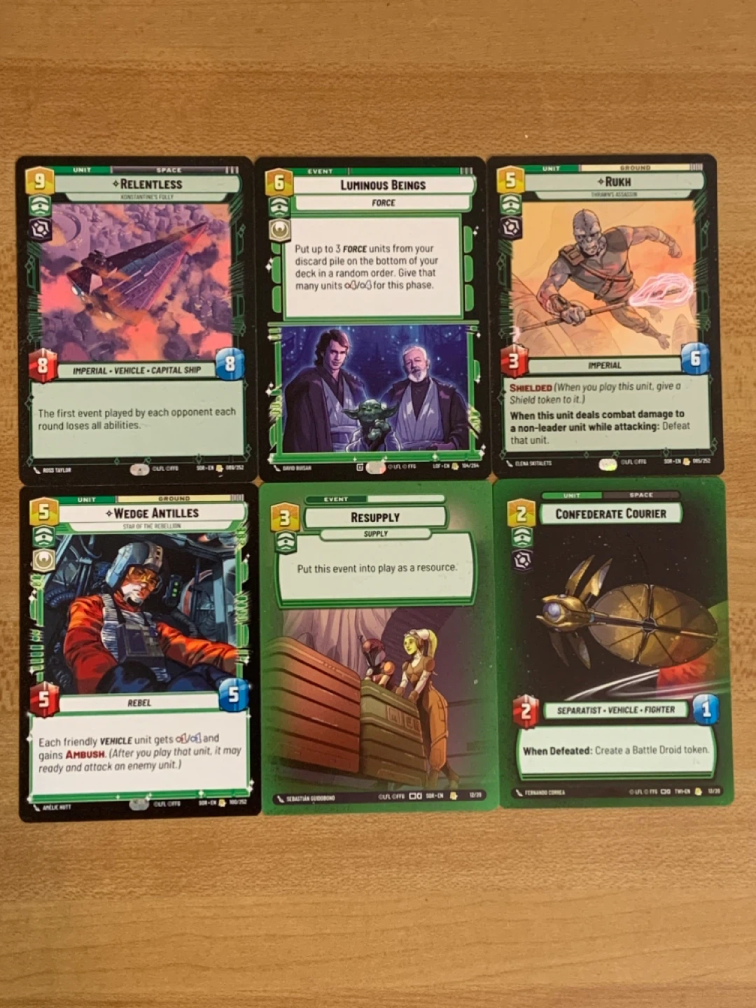 Star Wars Unlimited Rare Cards Lot – 19 Cards