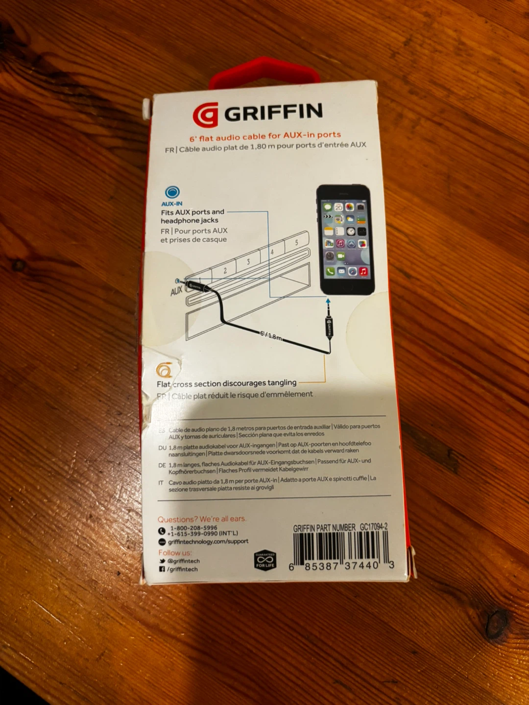 Griffin 6' Flat Aux Audio Cable.xm1818 - photo 2
