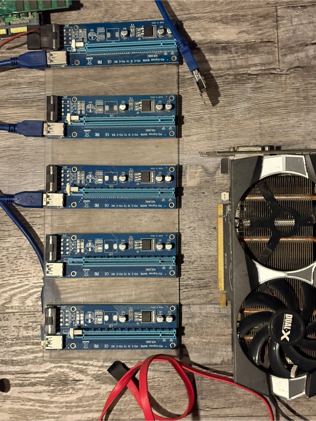 6 x PCI-E Riser Card VER.006C