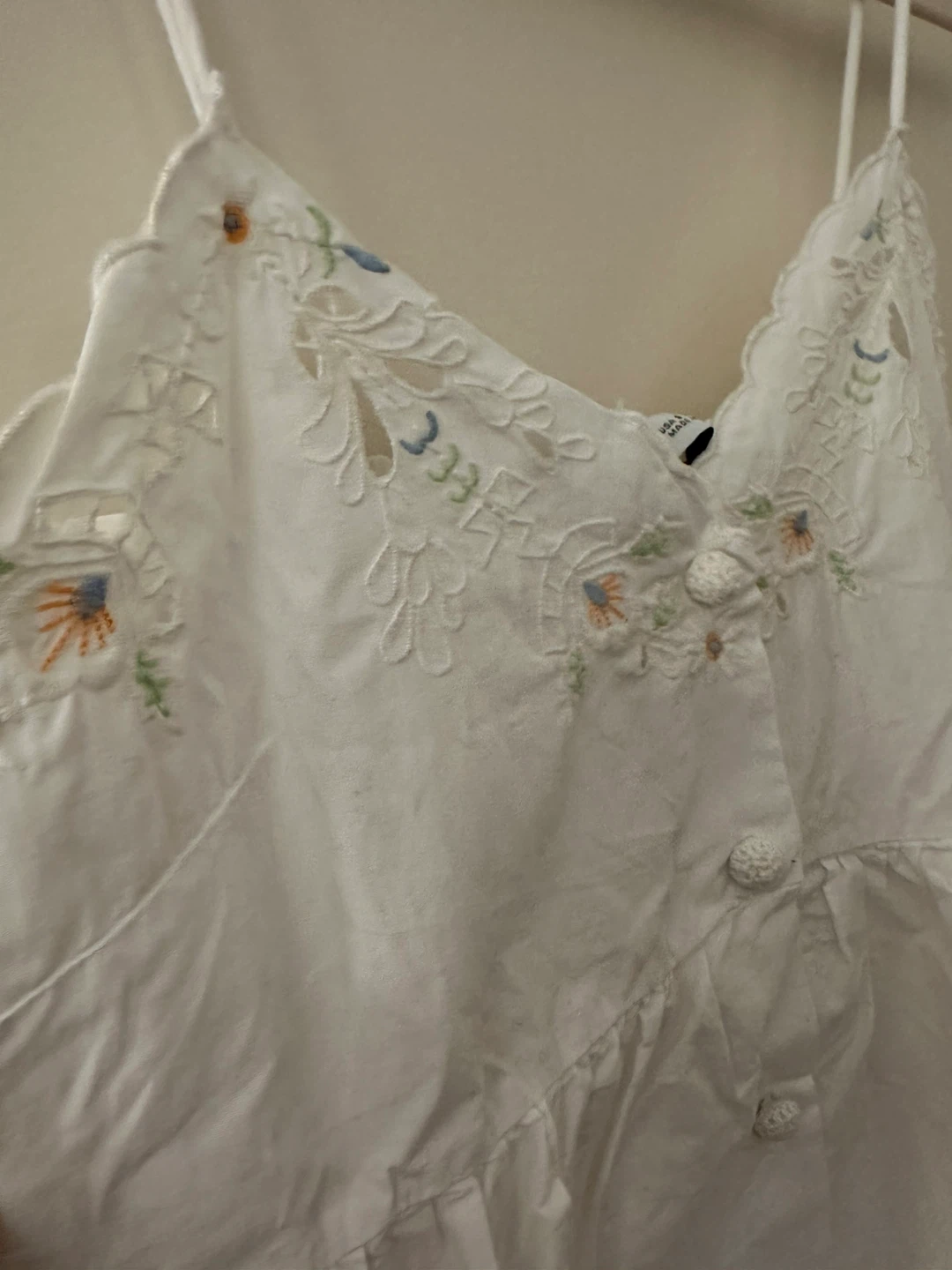 ZARA White Embroidered Cami Dress - photo 4