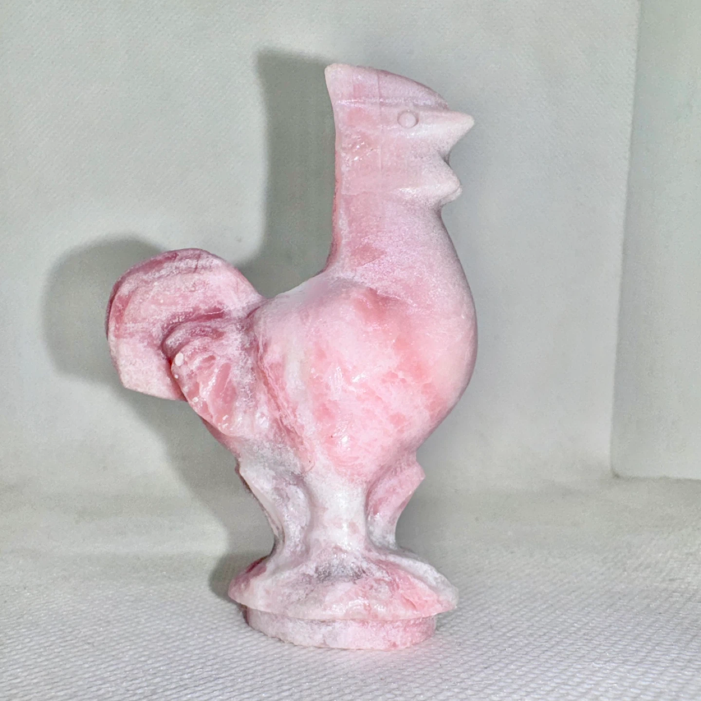 Pink Opal Rooster Figurine - photo 4