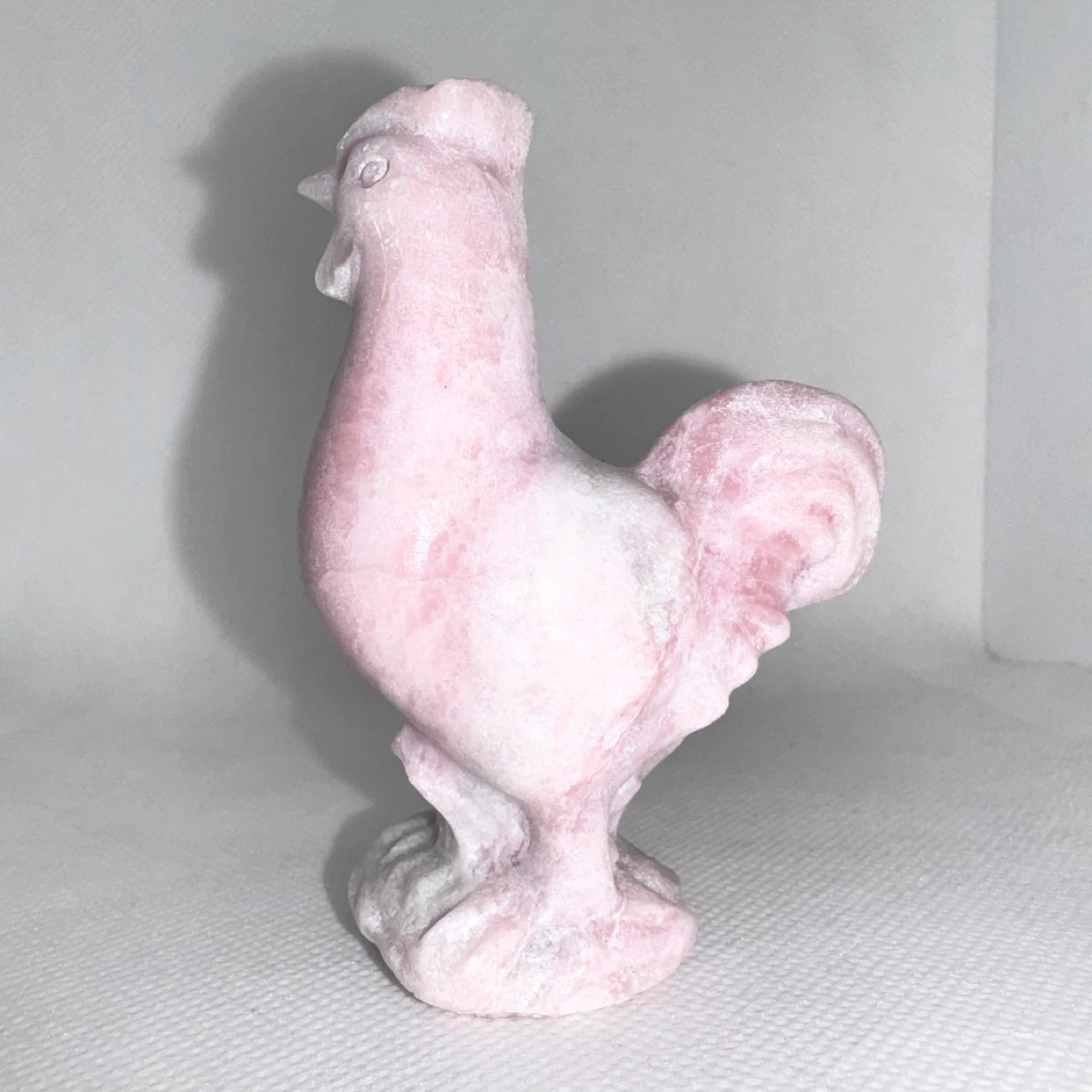 Pink Opal Rooster Figurine - photo 3