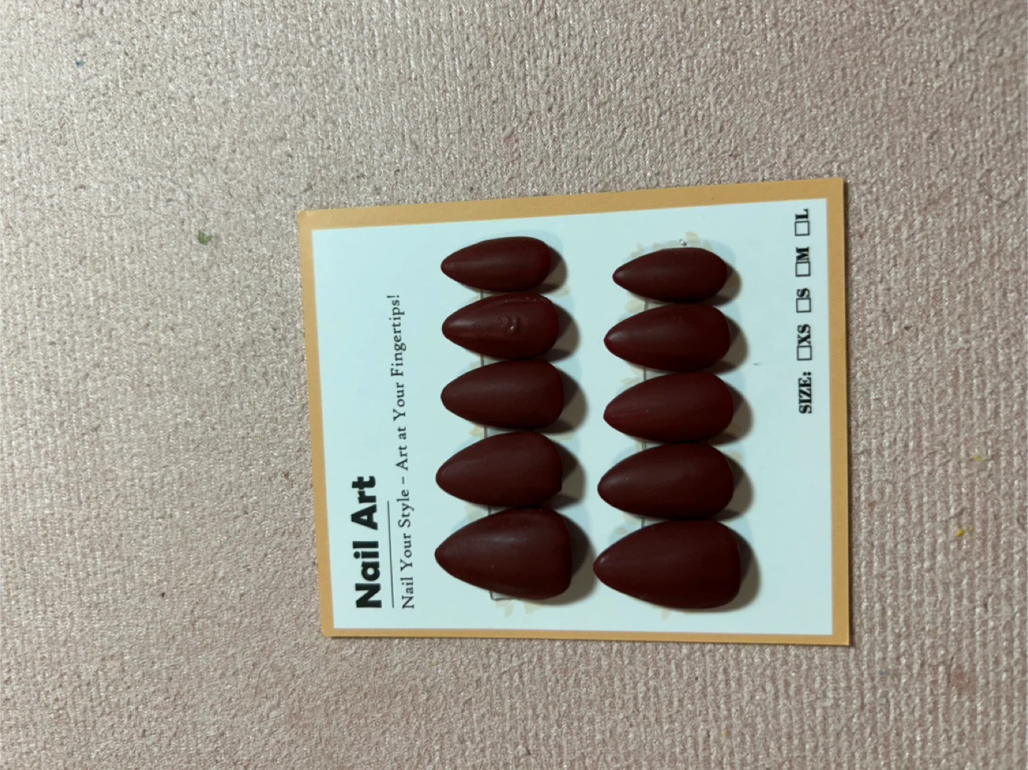 Nail Art False Nails - Brown