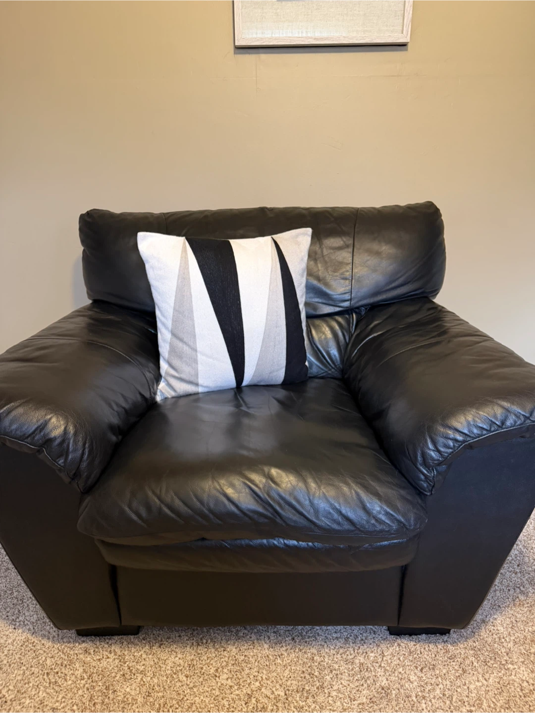 Black Leather Armchair - photo 2