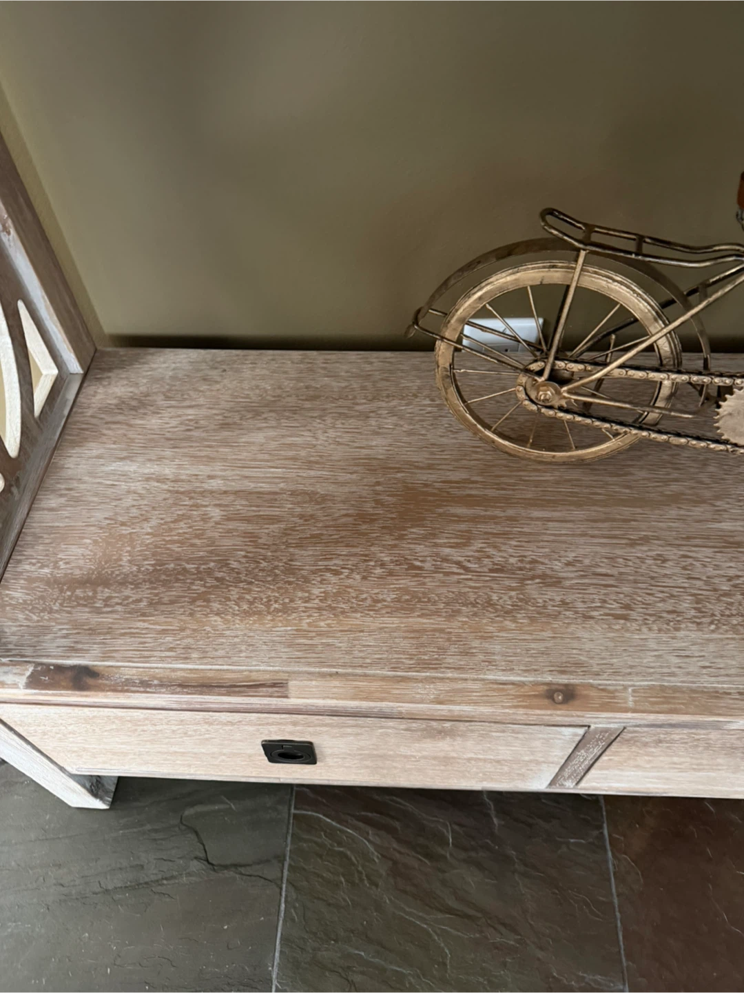 Distressed Wood Console Table with 2 Drawers - photo 2