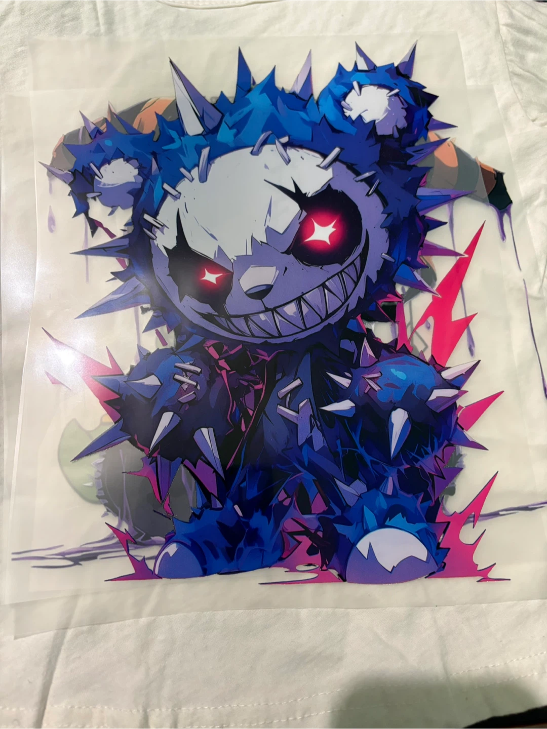 Spiky Evil Bear Graphic Transfer