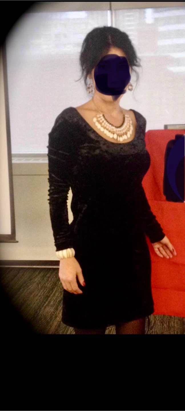 Black Velvet Long Sleeve mini dress