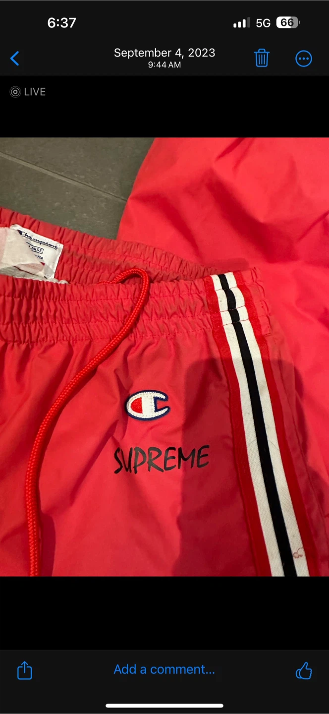 Champion x Supreme Track Pants like new X-Large - photo 2