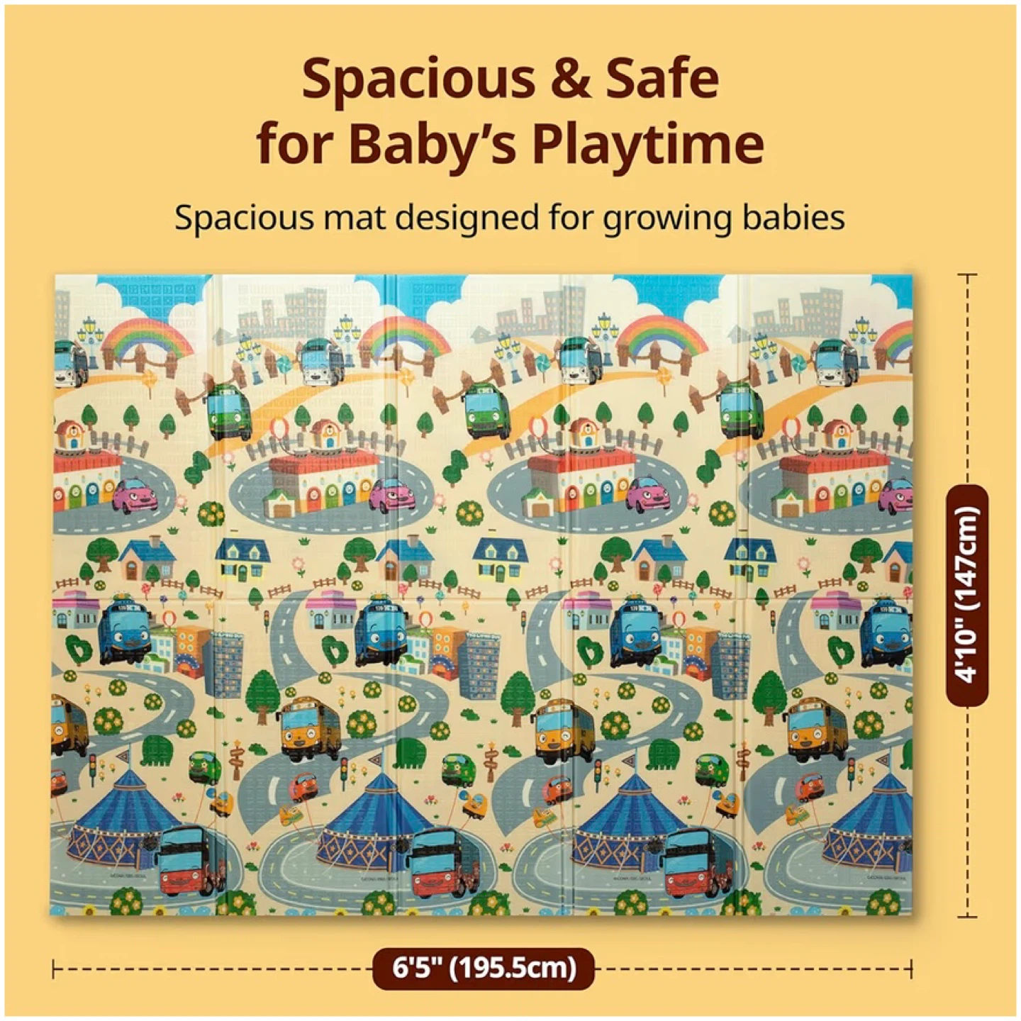 LuvLap Wild Wood Floor Mat Play Mat 6'5" x 4'10" - photo 5