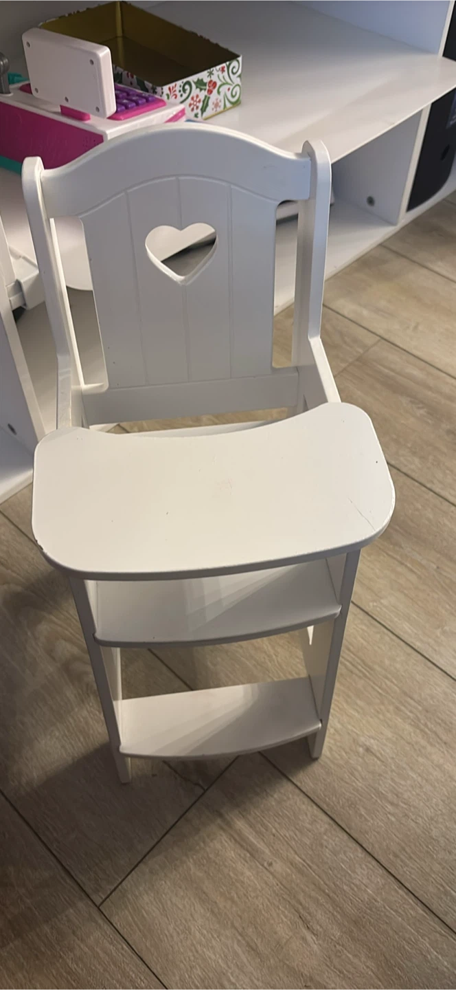 Melissa & Doug White Wooden Doll Chair