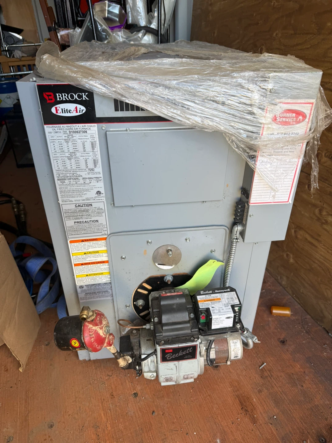 Brock Elite Air Oil Fired Warm Air Furnace MBP1-A - photo 2