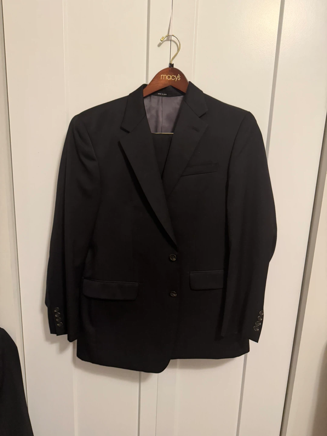 Michael Michael Kors Wool Suit Jacket 42R Black