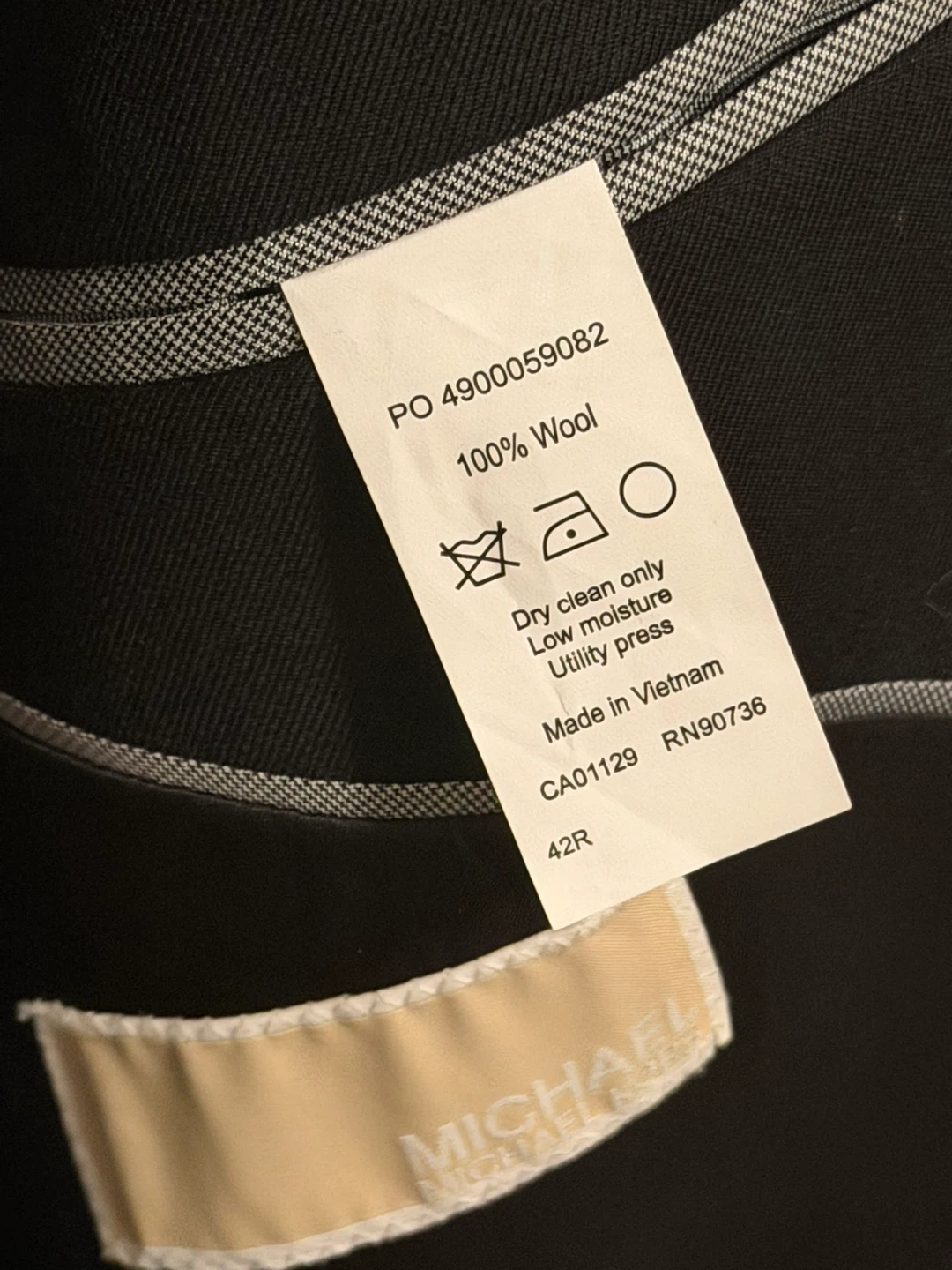 Michael Michael Kors Wool Suit Jacket 42R Black - photo 5
