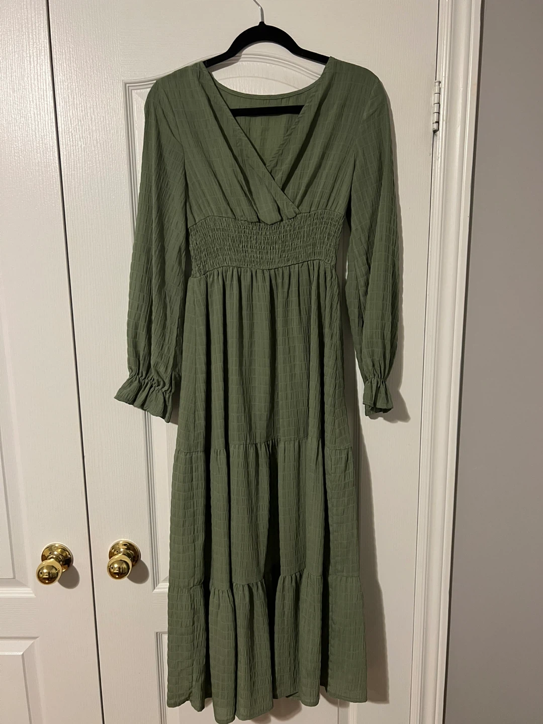Green Tiered Maxi Dress