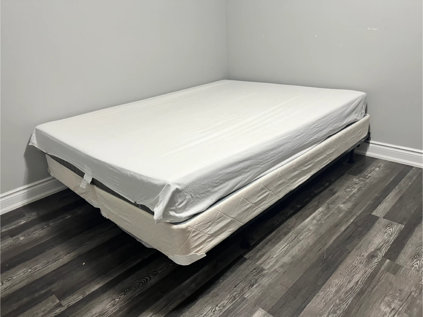 IKEA Morgedal Queen Mattress + Box Spring + Metal Bed Frame - photo 2
