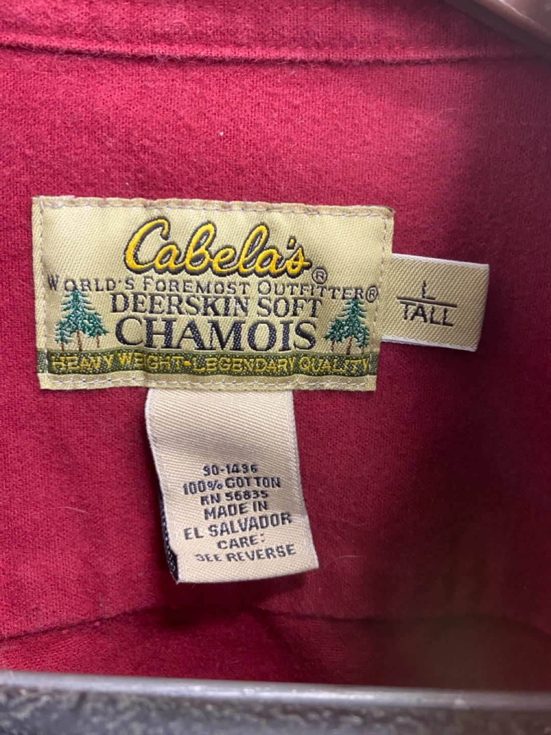 Vintage Cabela's Deerskin Chamois Button-Up Shirt - Tall Large - photo 3