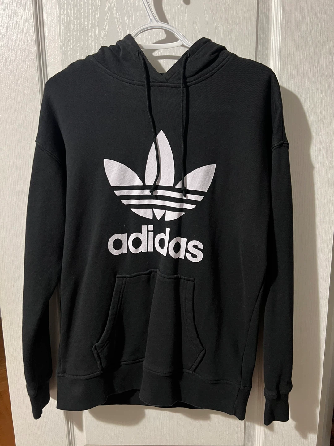 Adidas Black Trefoil Logo Hoodie