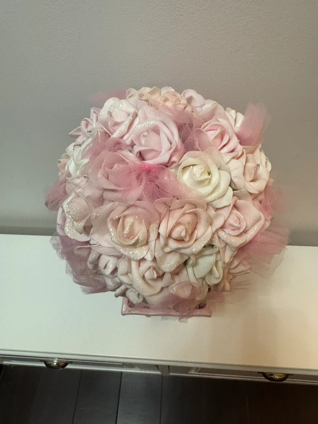 Pink Rose Topiary Floral Arrangement - photo 3